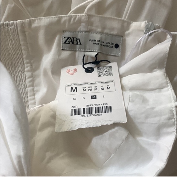 GORGEOUS ZARA NWT Ruffled Poplin Dress ZW Collection - Picture 16 of 16